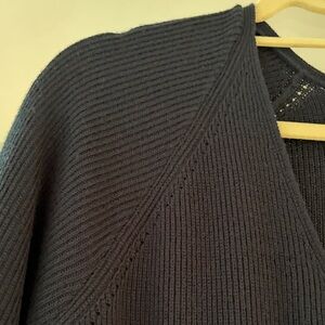 Athleta Navy Textured oversized Sweater